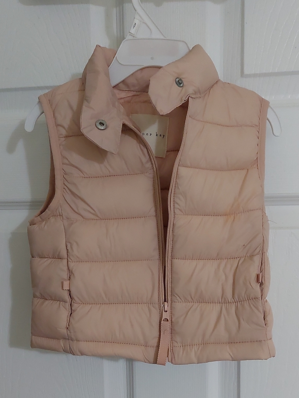 Copper Key Blush Pink Puffer Vest for Kids